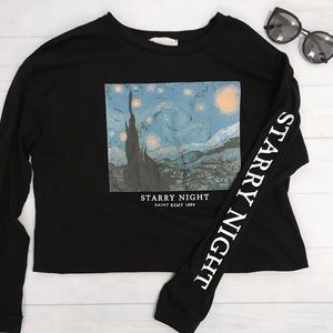 Van Gogh Starry Night Long Sleeve Tee